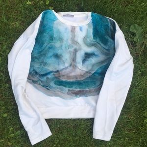 Earthy marble Zara sweat shirt